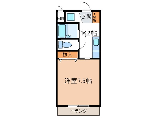 ロイヤル植田の物件間取画像